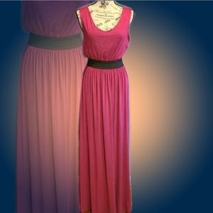 Ezra Magenta Sleeveless Maxi Dress